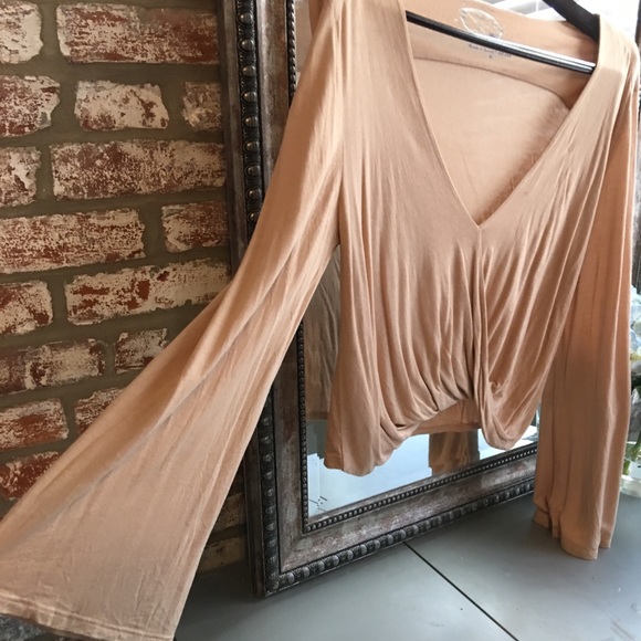 Blue Life Tops - Tan BlueLife bell sleeved top in size small